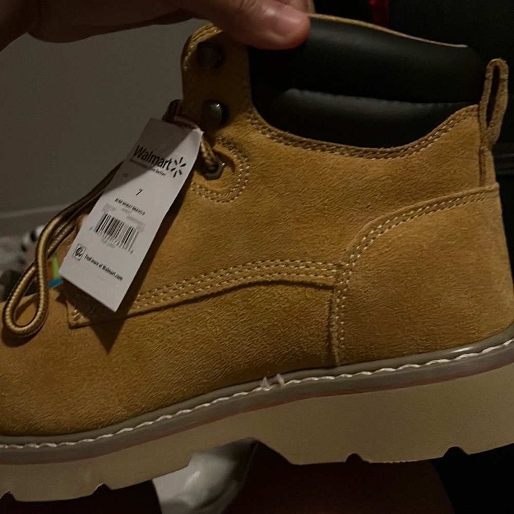 MT brown steel toe shoes | size 7
